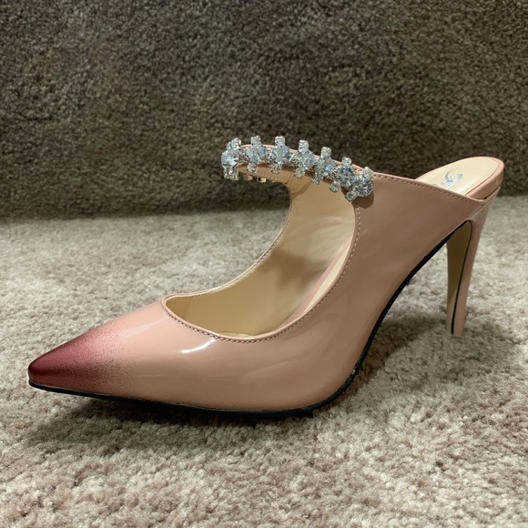 FOWT Pointed Toe Stiletto High Heel Mules Sandals - Picture 8 of 13